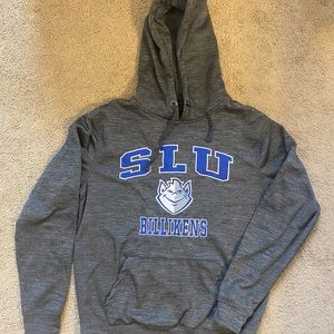 SLU gender neutral hoodie.
